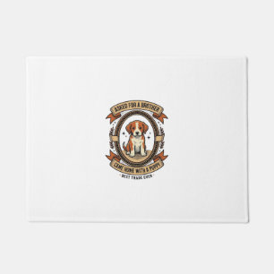 Funny Puppy Shirt Asked for Brother Got a Puppy Vi Doormat