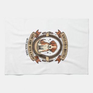 Funny Puppy Shirt Asked for Brother Got a Puppy Vi Tea Towel