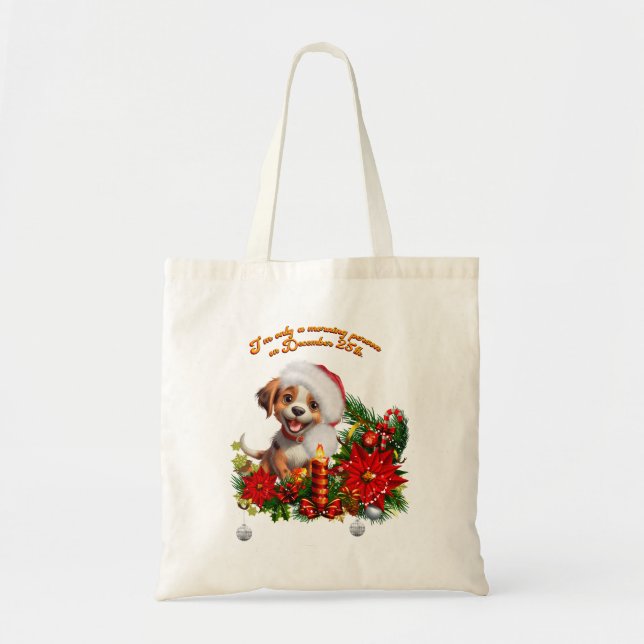 Funny puppy  tote bag (Front)