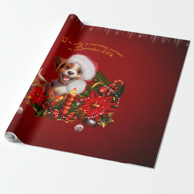 Funny puppy  wrapping paper (Unrolled)