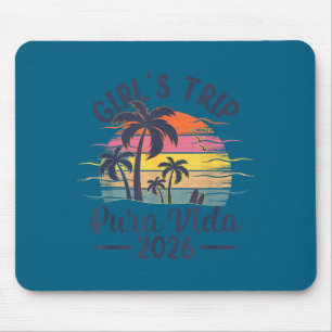 Funny Pura Vida Beach Trip Vintage Mouse Pad