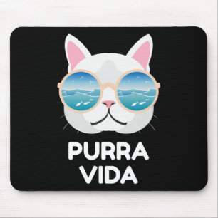 Funny Pura Vida Cat - Costa Rica Surfing Surf Wave Mouse Pad