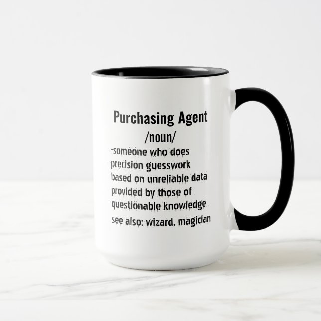 Funny Purchasing Agent Definition gifts  Mug (Right)