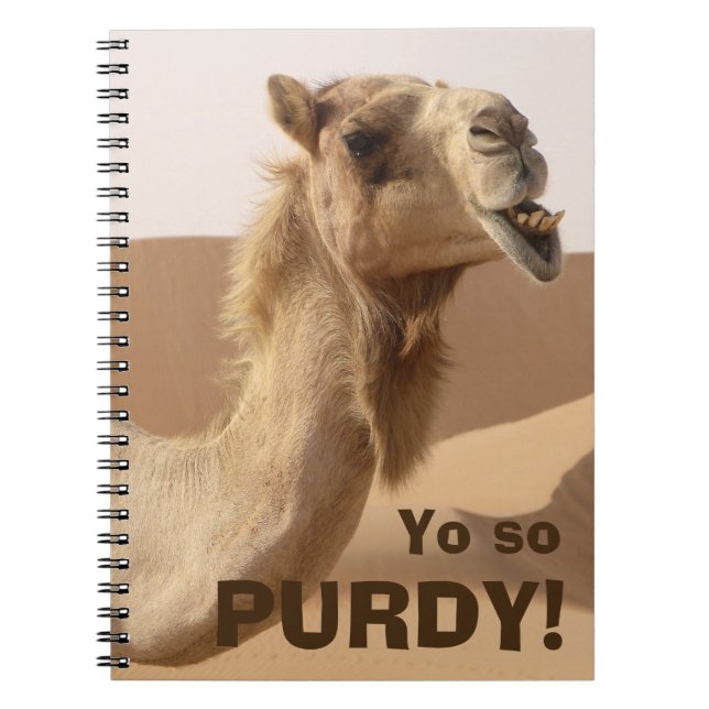 Funny Purdy Camel Photo Notebook (Front)