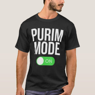 Funny Purim Mode On Purim Festival Costume  T-Shirt