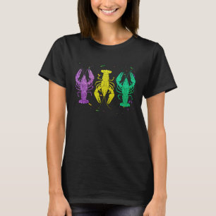 Funny Purple Green Gold Crayfish Lovers Fat Tuesda T-Shirt