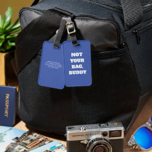 Funny Purple Not Your Bag Buddy Text Luggage Tag