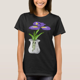 Funny Purple Orchid Flower in Vase Floral Pullover