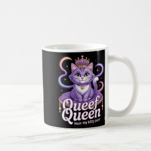 Funny Purple Queen cat Dirty Joke Kitty Purr Rude Coffee Mug