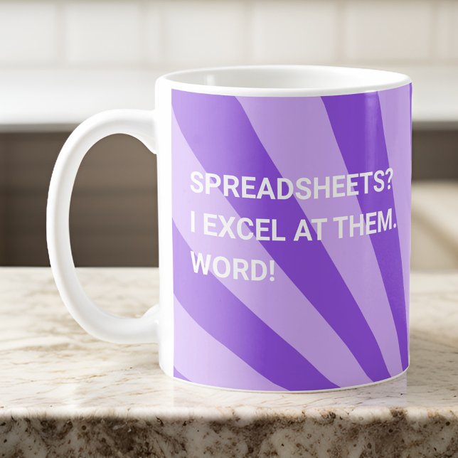 Funny Purple Spreadsheet Coffee Mug (Creator Uploaded)