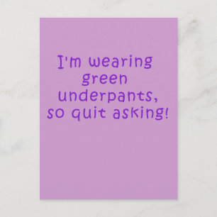 Funny Purple St. Patrick's Day t shirt Postcard