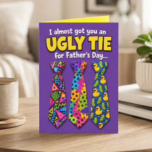 Funny Purple Ugly Tie Father's Day Joke Card