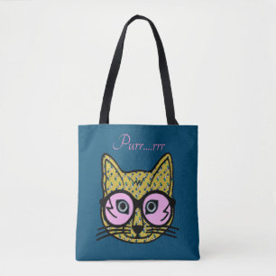 Funny Purr Ct Tote Bag