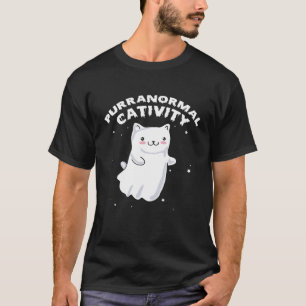 Funny Purranormal Cativity Ghost Cat Halloween Spo T-Shirt
