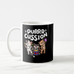 Funny Purrr Cussion Kitty Cat Percussion Player Mu Coffee Mug