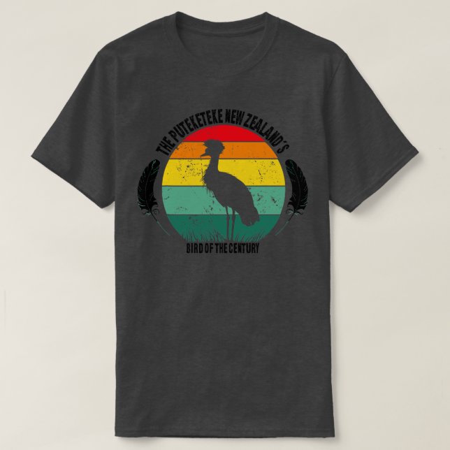 Funny Puteketeke New Zealands Bird Of The Century  T-Shirt (Design Front)