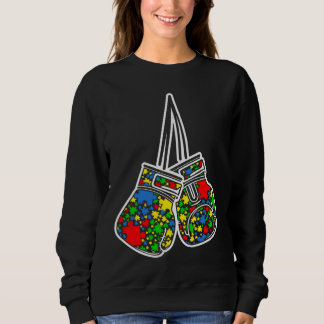 Funny Puzzle Boxing Autism Awareness Men Women Kid Sweatshirt