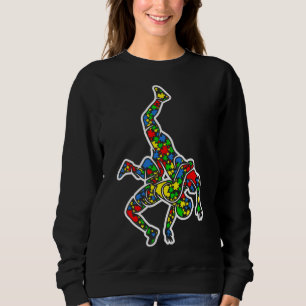 Funny Puzzle Wrestling Autism Awareness Men Women Sweatshirt