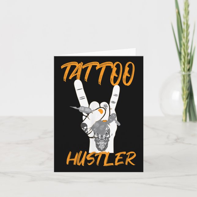 Funny Qoute Tattoo Hustler  Card (Front)