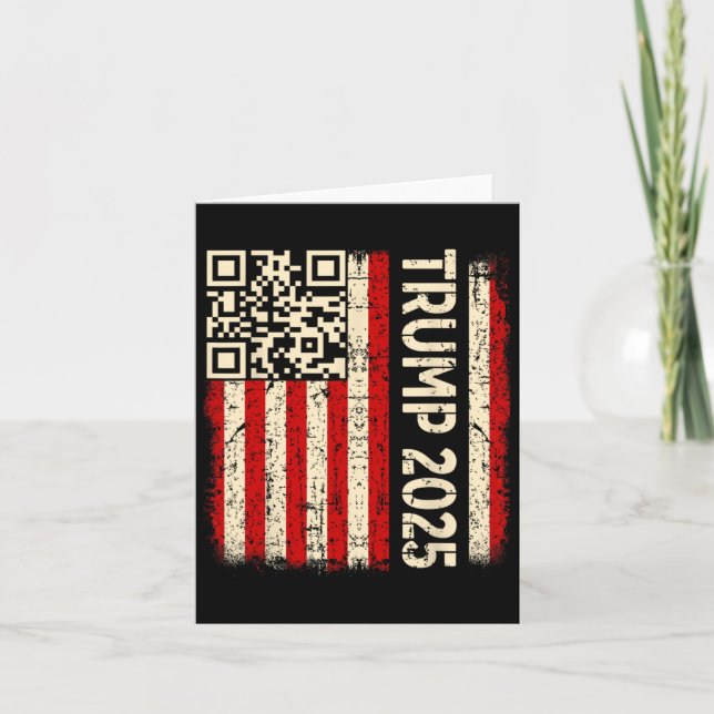 Funny Qr Donald Trump Dancing 4745 Code Video  Card (Front)