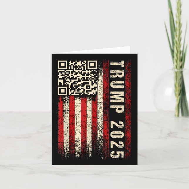 Funny Qr Donald Trump Dancing 4745 Code Video  Card (Front)