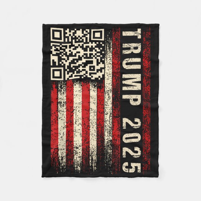 Funny Qr Donald Trump Dancing 4745 Code Video  Fleece Blanket (Front)