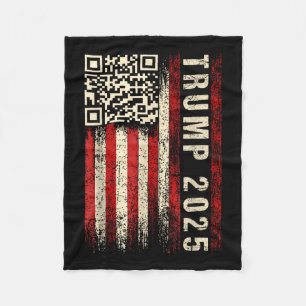 Funny Qr Donald Trump Dancing 47_45 Code Video  Fleece Blanket