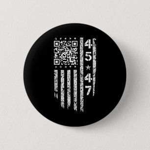 Funny Qr He's Back President Trump Code  6 Cm Round Badge
