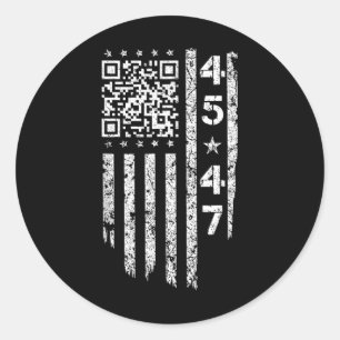 Funny Qr He's Back President Trump Code  Classic Round Sticker