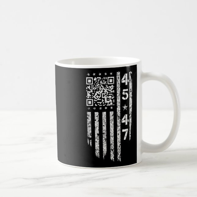 Funny Qr He's Ck President Trump Code  Coffee Mug (Right)