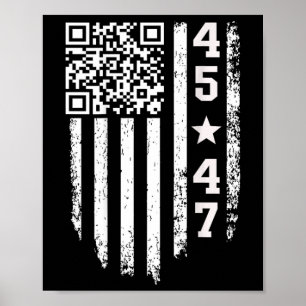 Funny Qr President Trump 4547 Trump Dancing Code Poster