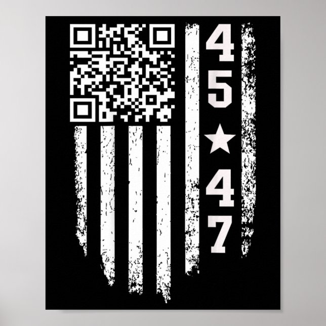 Funny Qr President Trump 4547 Trump Dancing Code  Poster (Front)