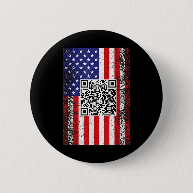 Funny Qr President Trump Code Dance  6 Cm Round Badge (Front)