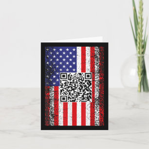 Funny Qr President Trump Code Dance  Card