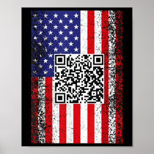 Funny Qr President Trump Code Dance  Poster