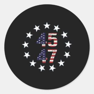 Funny Qr President Trump Dance Code 1  Classic Round Sticker