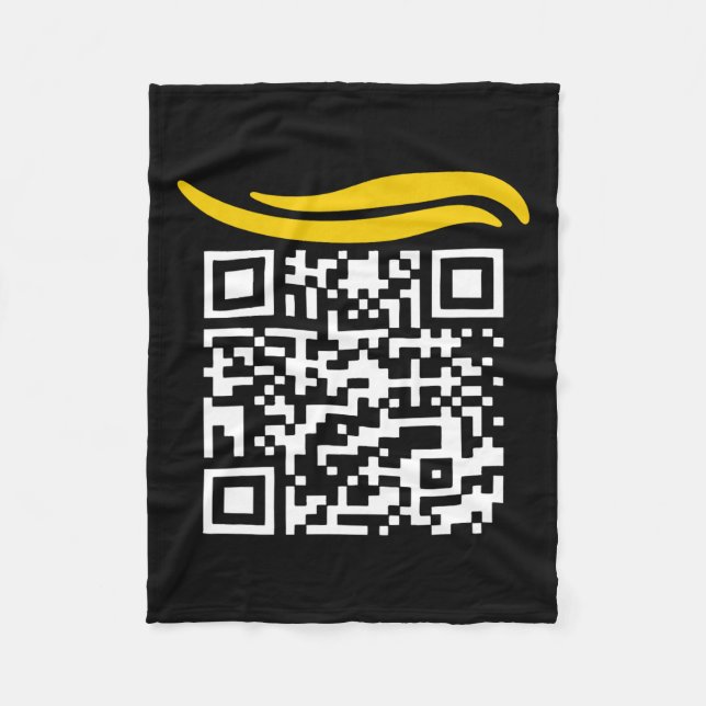 Funny Qr President Trump Dance Code 1  Fleece Blanket (Front)