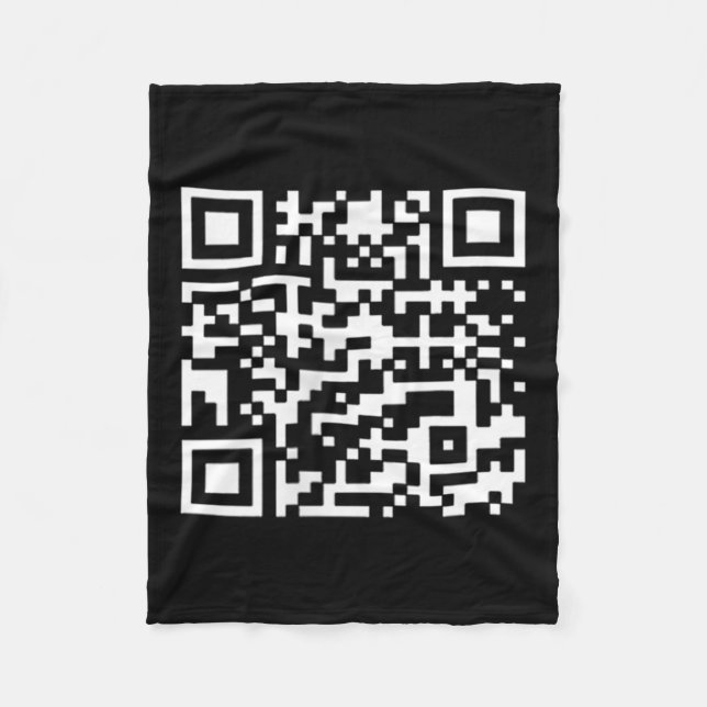Funny Qr President Trump Dance Code _1  Fleece Blanket (Front)