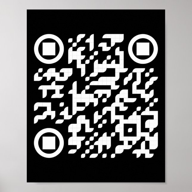 Funny Qr President Trump Dance Code 3  Poster (Front)