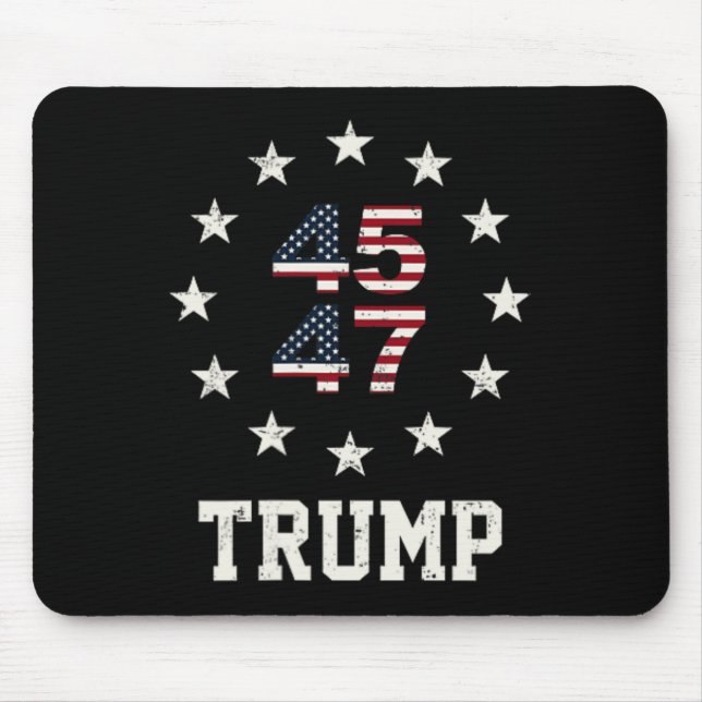 Funny Qr President Trump Dance Code 4547 (front An Mouse Pad (Front)