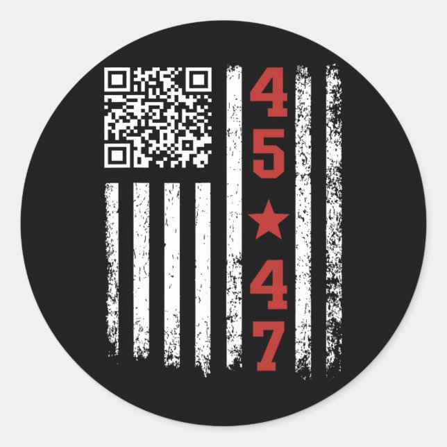 Funny Qr President Trump Dance Code 5  Classic Round Sticker (Front)