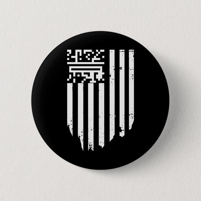Funny Qr President Trump Dance Code  6 Cm Round Badge (Front)