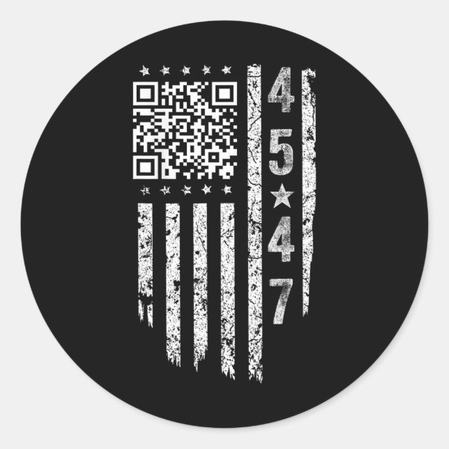 Funny Qr President Trump Dance Code  Classic Round Sticker (Front)