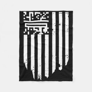 Funny Qr President Trump Dance Code Fleece Blanket