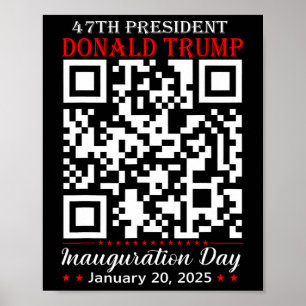Funny Qr President Trump Dance Code Inauguration D Poster