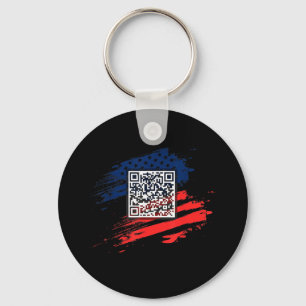 Funny Qr President Trump Dance Code Key Ring