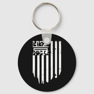 Funny Qr President Trump Dance Code  Key Ring