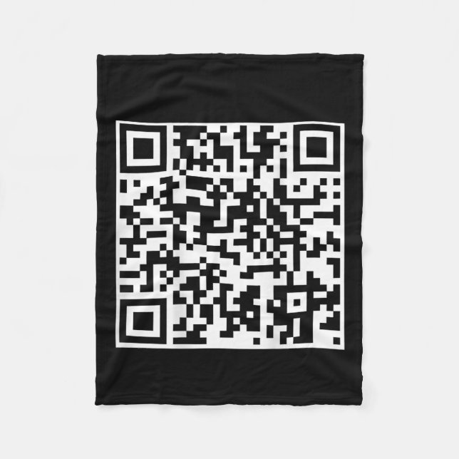 Funny Qr President Trump Dance Code (on Back)  Fleece Blanket (Front)
