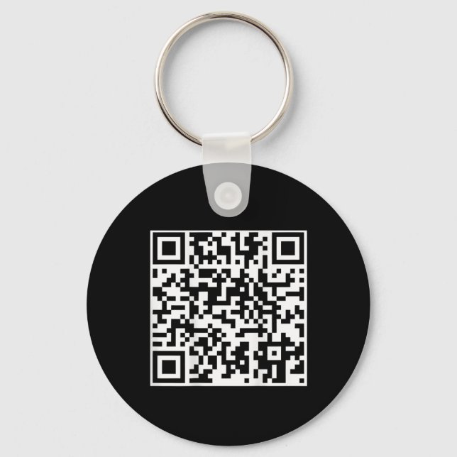 Funny Qr President Trump Dance Code (on Back)  Key Ring (Front)