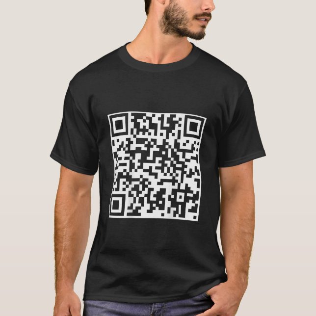 Funny Qr President Trump Dance Code (on Back)  T-Shirt (Front)